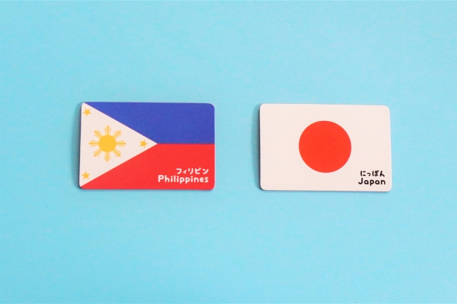 フィリピンと日本の国旗