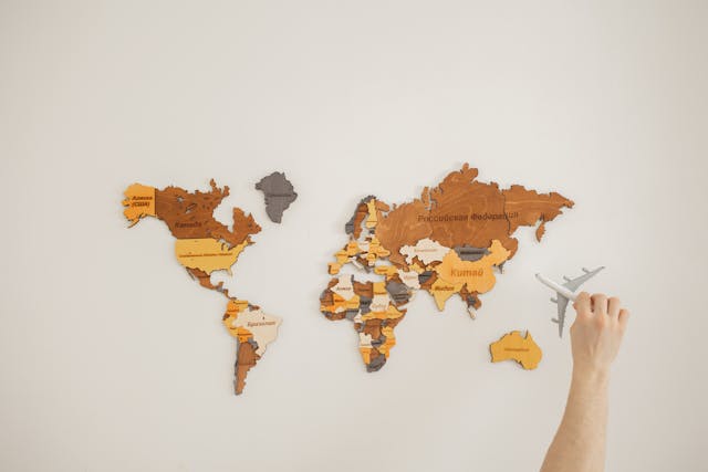 マップ グローバルをイメージした世界地図