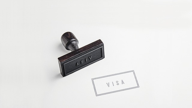 VISAの文字が押されたスタンプ