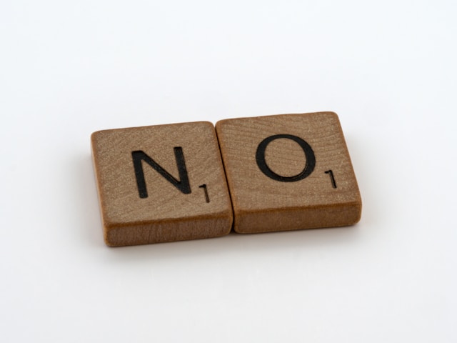 NO 不許可をイメージしたNOの文字