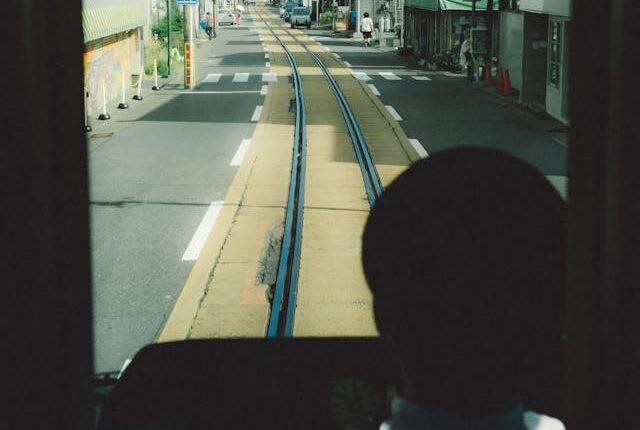 車両を運航している運転手からの見える線路